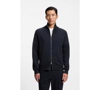 BOSS Cardigan zippé en coton et laine vierge - Style H-Idino, 50543150 Bleu foncé XXL