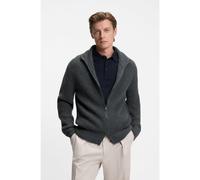 BOSS Cardigan zippé en laine et cachemire BECKHAM x BOSS - Style Hilustre_DB, 50554340 Gris sombre XXL