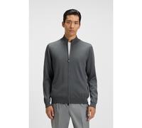 BOSS Cardigan zippé en laine vierge avec logo brodé - Style Balonso-L, 50476347 Gris M