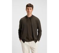 BOSS Cardigan zippé en laine vierge avec logo brodé - Style Balonso-L, 50476347 Vert sombre M