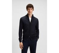 BOSS Cardigan zippé en laine vierge - Style H-Illarione, 50543153 Bleu foncé L