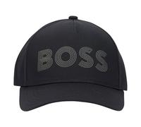Boss - Casquette en sergé de coton avec détail logo - Homme - Accessoires - Noir - Taille: ONE Size