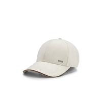 BOSS Casquette en toile de coton avec finition cuir - Style Zed-CA-LE, 50562788 Blanc pcs.