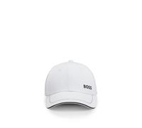Hugo Boss Casquette Cap-1 en twill de coton, logo brodé blanc pur – Blanc