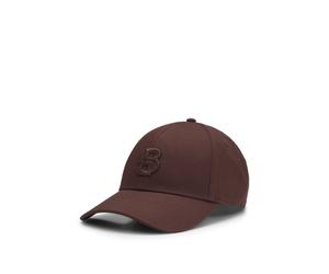 BOSS Casquette en twill de coton avec monogramme Double B brodé - Style Zed-B-Icon, 50533299 Marron foncé pcs.