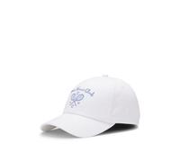 BOSS Casquette en twill de coton avec motif artistique d’inspiration tennis - Style Lach_Member, 50560401 Blanc pcs.