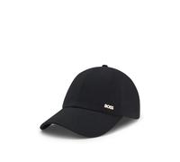 BOSS Casquette en velours côtelé en coton mélangé à logo en métal - Style Ari-Rib, 50566240 Noir pcs.