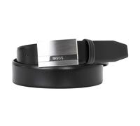 Hugo Boss Ceinture Baxton – Cuir italien, boucle plate à logo gravé – Noir 110 cm Homme