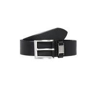 Hugo Boss Ceinture Connio homme cuir italien passant logoté détail métallique brossé Noir 95 cm