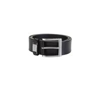 Hugo Boss Ceinture Connio cuir italien passant logoté détail métal brossé Noir 90 Homme