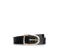 BOSS Ceinture en cuir avec boucle dorée gravée - Style Colette_Sz25, 50492557 Noir 100