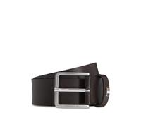 BOSS Ceinture en cuir fabriquée en Italie avec finition à rayures emblématiques - Style Ther-Flag-E_Sz35, 50486839 Marron foncé 80