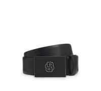 BOSS Ceinture en cuir italien avec boucle à monogramme Double B - Style B_Icon_O-Plq-Sf_Sz35, 50548350 Noir 100