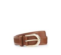 BOSS Ceinture en cuir italien avec boucle dorée - Style Carol-St-G_Sz30, 50536887 Marron 70