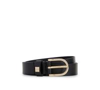 BOSS Ceinture en cuir italien avec boucle dorée - Style Scarlet B. 2,5cm N-R, 50480650 Noir 100