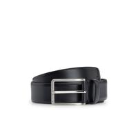 BOSS Ceinture en cuir italien avec boucle en métal argenté brossé - Style Erman-L_Sz35, 50491834 Noir 95