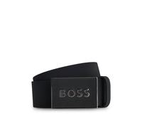 BOSS Ceinture en cuir italien avec boucle plate à logo - Style Boss_Icon-S1_Sz40, 50471333 Noir 80
