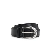 BOSS Ceinture en cuir italien avec boucle ronde - Style Carol-St_Sz30, 50548621 Noir 80
