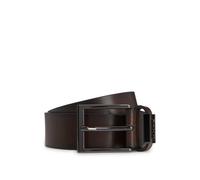 BOSS Hommes Cole-Ant Sz35 Ceinture en cuir italien avec garniture en métal brossé couleur acier