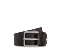 BOSS Ceinture en cuir italien avec passant à rayures emblématiques - Style Ther-Flag-E_Sz35, 50486839 Marron foncé 80