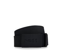 BOSS Ceinture en cuir italien en relief avec boucle plate - Style Boss_Icon-S1_Sz40, 50471333 Noir 100
