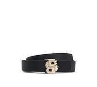 BOSS Ceinture en cuir italien réversible avec boucle à monogramme Double B - Style B_Icon-G_Sr20_pgr, 50542179 Noir / Beige 80