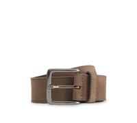 BOSS Ceinture en cuir suédé avec boucle argentée à logo gravé - Style Ronnie-Sd-St_Sz35, 50537177 Beige 100