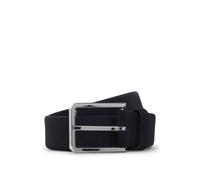 BOSS Ceinture en cuir suédé avec boucle argentée - Style Caleb-Sd_Sz35, 50542138 Bleu foncé 85
