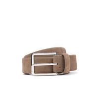 BOSS Ceinture en cuir suédé avec boucle argentée - Style Caleb-Sd_Sz35, 50542138 Brun chiné 80