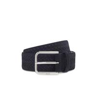 BOSS Ceinture en cuir suédé tressé avec boucle logotée - Style Madison-B1_WnSd_Sz35, 50563890 Bleu foncé 90