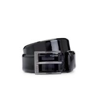 BOSS Ceinture en cuir verni italien avec boucle logotée - Style Elloy-Pa_Sz35, 50530285 Noir 110
