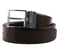 BOSS Ceinture noir brun foncé en cuir pour homme - Ofede-P Or35 sp Leather Belt Black / Darkbrown 277162 115 cm