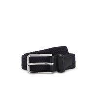 BOSS Ceinture tissée avec garnitures en cuir - Style Clorio_Sz30, 50481026 Bleu foncé 115