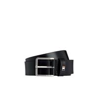 Boss - Ceintures en cuir italien avec drapeau métallique - Homme - Accessoires - Noir - Taille: 120 CM