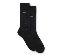 BOSS Chaussettes à fil métallique en lot de deux, présentées dans un coffret cadeau - Style 2P RS Gift Set MC, 50567850 Noir 40-46