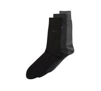 BOSS Lot de trois paires de chaussettes mi-mollet en maille stretch - Style 3P RS Uni CC, 50469839 Noir / Gris 39-42