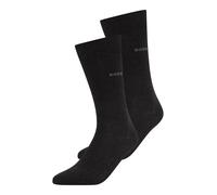 BOSS Lot de deux paires de chaussettes mi-mollet en coton mélangé - Style 2P RS Uni CC, 50516616 Gris sombre 39-42