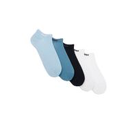 BOSS Lot de cinq paires de chaussettes basses en coton mélangé avec logo - Style 5P AS Uni CC, 50493197 Blanc / Bleu 43-46