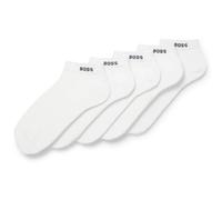 Hugo Boss Chaussettes basses Homme 5P AS Uni CC – lot de 5 en coton mélangé, blanc, Taille 43-46