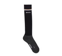 BOSS Chaussettes d’équitation à rayures emblématiques et logo - Style CLASSIC SOCKS BLACK, B1U0301 Noir 43-46