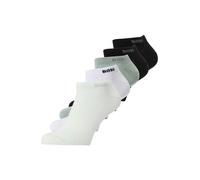 BOSS Lot de cinq paires de chaussettes basses en coton mélangé avec logo - Style 5P AS Uni CC, 50493197 Vert / Noir / Blanc 43-46