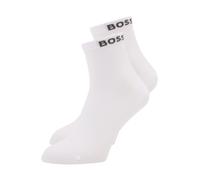 BOSS Hommes 2P SH Uni CC Lot de deux paires de chaussettes courtes avec bords-côtes logotés