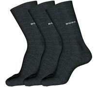 Hugo Boss Chaussettes Homme 3P RS Uni CC mi‑mollet maille stretch Lot de 3 Gris sombre 39-42