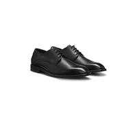 BOSS Chaussures à lacets en cuir grainé confectionnées en Italie - Style Derrek_Derb_grpt, 50572970 Noir 41.5