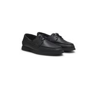 BOSS Chaussures bateau en cuir foulonné - Style Sienne_Boat_grlt, 50570584 Noir 41