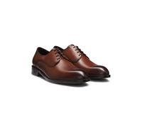 BOSS Chaussures derby en cuir à double surpiqûre - Style Tayil_Derb_bunl, 50541701 Marron 44