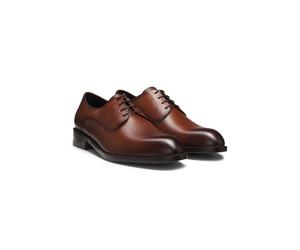 BOSS Chaussures derby en cuir avec des détails de surpiqûre - Style Tayil_Derb_bunl, 50541701 Marron 39.5