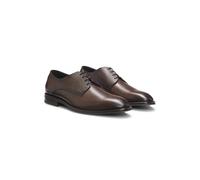 BOSS Chaussures derby en cuir lisse et texturé - Style Derrek_Derb_buprpt, 50555426 Marron foncé 43
