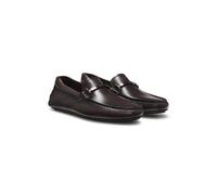 BOSS Chaussures driver en cuir nappa avec pièces métalliques siglées - Style Noel_Mocc_ltfhw, 50548100 Marron foncé 41