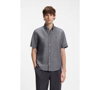 BOSS Chemise à manches courtes en mélange de coton et de lin - Style H-LIAM-BD-SH-E-C-262, 50576027 Bleu foncé S